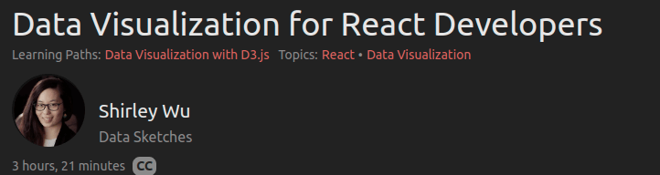 Pictures · Data Visualization for React Developers 2018-9