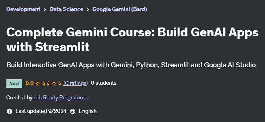Pictures · Udemy — Complete Gemini Course: Build GenAI Apps with Streamlit 2024-9
