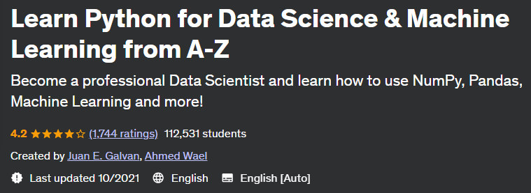 Pictures · Learn Python for Data Science & Machine Learning from A-Z 2021-10