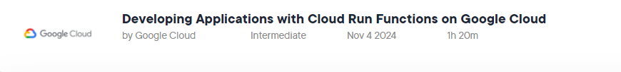 Pictures · Developing Applications with Cloud Run Functions on Google Cloud 2024-11