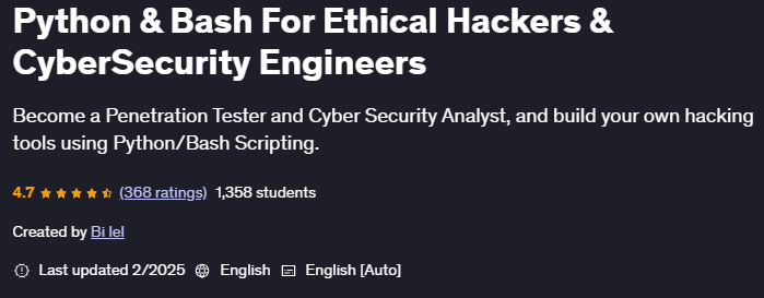 الصور · Python & Bash For Ethical Hackers & مهندسي الأمن السيبراني 2024-6