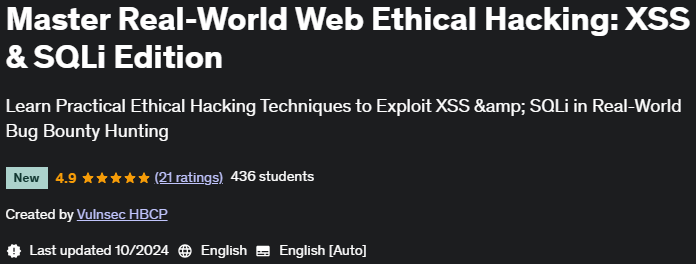 Pictures · Udemy — Master Real-World Web Ethical Hacking: XSS & SQLi Edition 2024-10