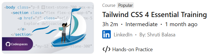Pictures · LinkedIn — Tailwind CSS 4 Essential Training 2025-1