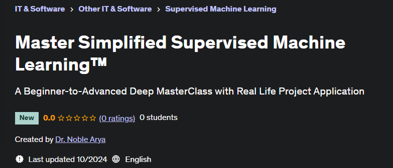 Pictures · Udemy — Master Simplified Supervised Machine Learning™ 2024-10