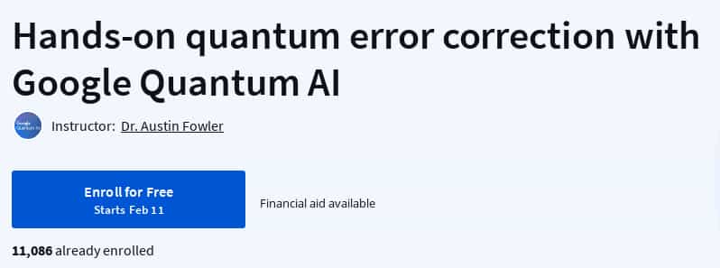 Pictures · Coursera — Hands-on quantum error correction with Google Quantum AI 2025-2