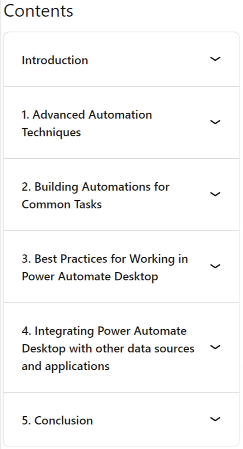 Course topics · Udemy — Power Automate Desktop: Beyond the Basics 2024-3