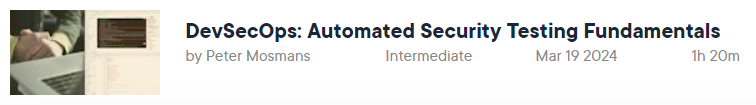 Pictures · DevSecOps: Automated Security Testing Fundamentals 2024-3