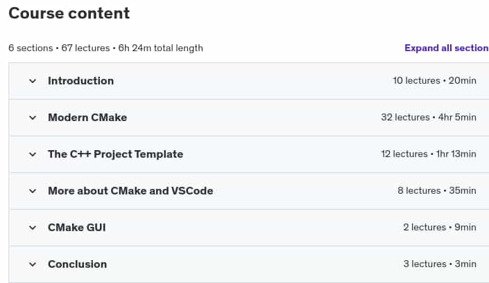 Course topics · CMake, Tests and Tooling for C/C++ Projects [2024 Edition] 2024-11