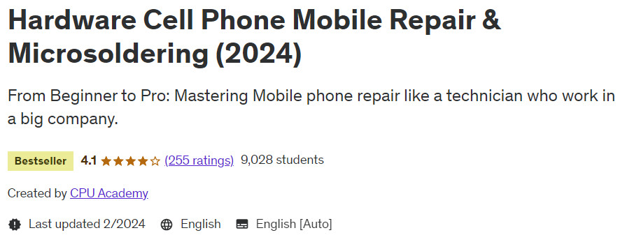 Pictures · Udemy — Hardware Cell Phone Mobile Repair & Microsoldering (2024) 2023-5