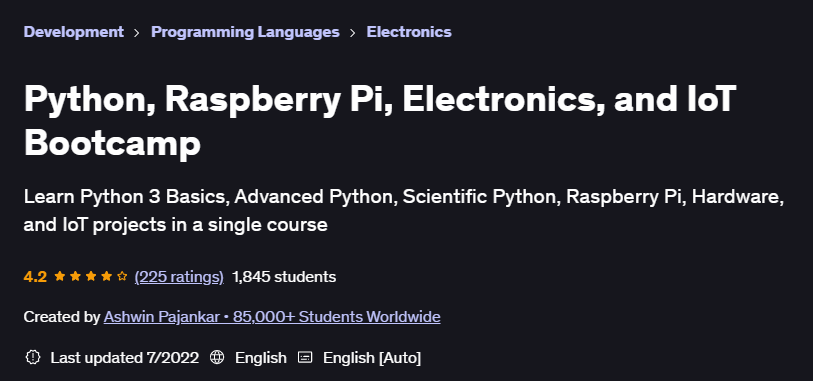 Pictures · Udemy — Python, Raspberry Pi, Electronics, and IoT Bootcamp 2021-10