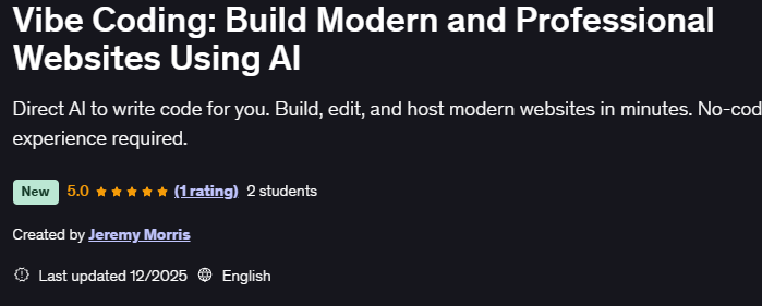 الصور · Vibe Coding: بناء مواقع الويب الحديثة والمهنية باستخدام AI 2025-12