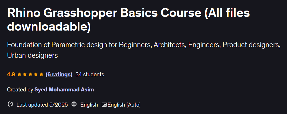الصور · Rhino Grasshopper Basics Course (يمكن تنزيل جميع الملفات) 2025-5
