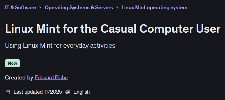 تصاویر · Linux کمپیوٹر کے صارف کے لئے مینٹ 2025-10