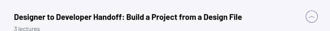 Course topics · ZeroToMastery — Designer to Developer Handoff: Build a Project from a Design File 2025-4
