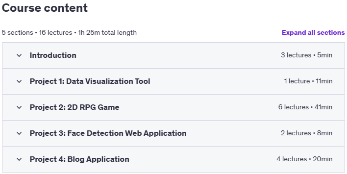 Course topics · The Complete Cursor AI Project: AI-Assisted Coding Made Easy 2025-2