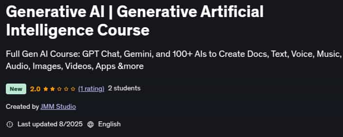 Pictures · Udemy — Generative AI | Generative Artificial Intelligence Course 2025-7