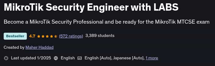 Pictures · Udemy — MikroTik Security Engineer with LABS 2025-1