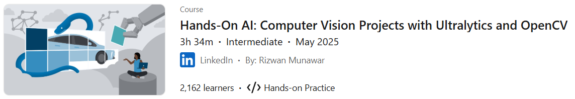 Images · Les mains sur AI: Projets de vision informatique avec Ultralytics et OpenCV 2025-5