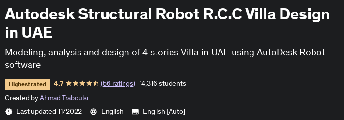 Pictures · Udemy — Autodesk Structural Robot R.C.C Villa Design in UAE 2021-11