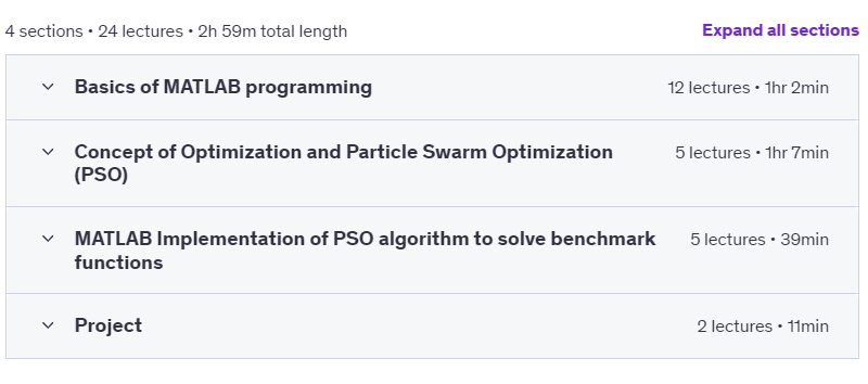 Course topics · Particle Swarm Optimization Algorithm(MATLAB Implementation) 2022-2