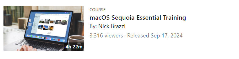 Pictures · LinkedIn — macOS Sequoia Essential Training 2024-9