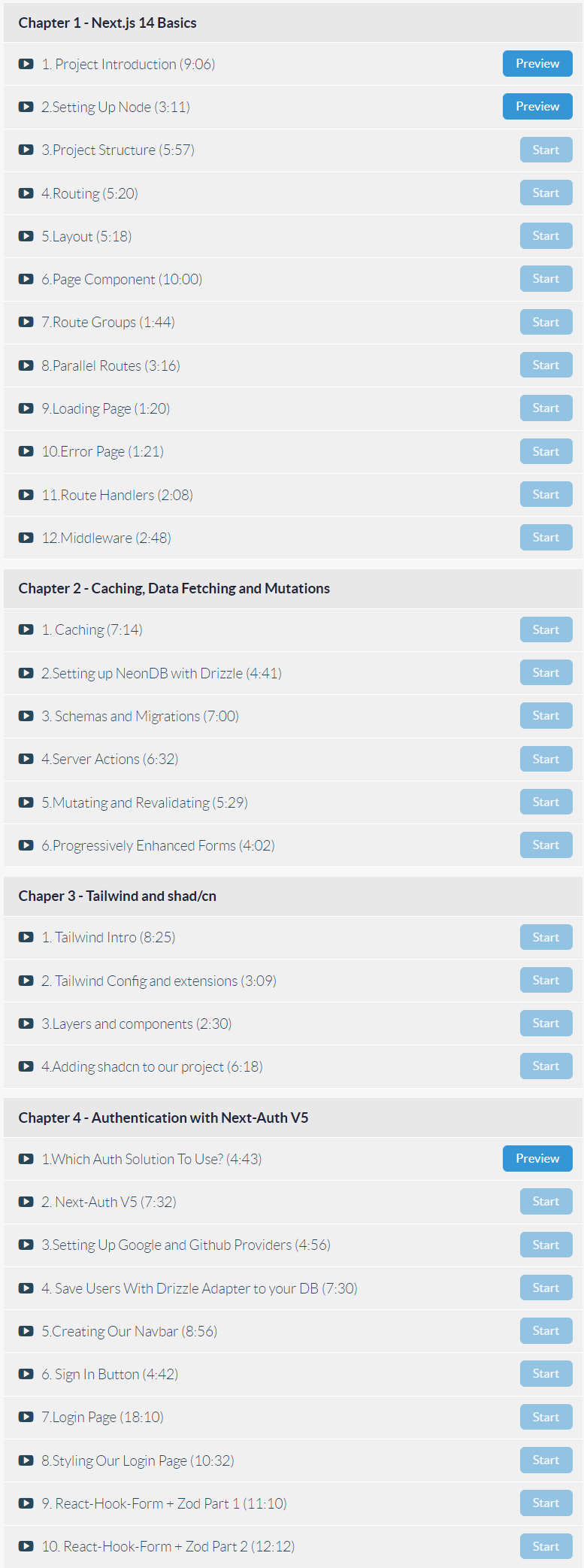 Course topics · DevelopedByEd — Ultimate Next.js Course 2024 Edition 2024-6