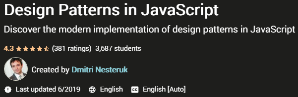 Pictures · Udemy — Design Patterns in JavaScript 2019-6/2021-8