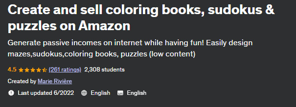 Pictures · Udemy — Create and sell coloring books, sudokus & puzzles on Amazon 2021-8