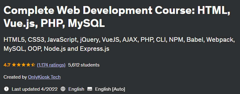 Pictures · Udemy — Complete Web Development Course: HTML, Vue.js, PHP, MySQL 2022-4
