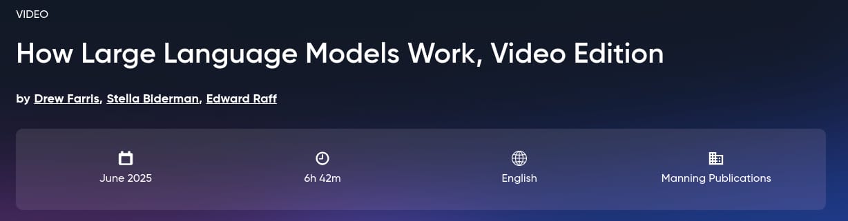 Pictures · Oreilly — How Large Language Models Work, Video Edition 2025-6