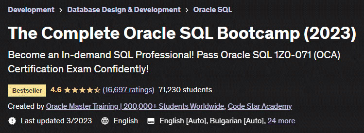 Pictures · The Complete Oracle SQL Bootcamp (2023) 2023-3