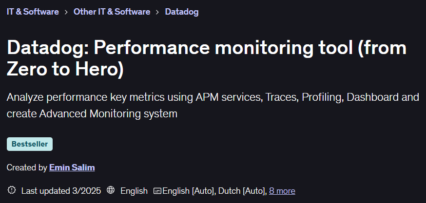 Imágenes · Datadog: la herramienta de monitorización del rendimiento (de Zero a Hero) 2025-3
