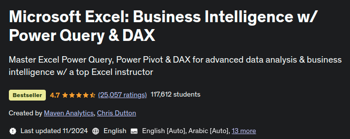 Pictures · Microsoft Excel: Business Intelligence w/ Power Query & DAX 2024-11