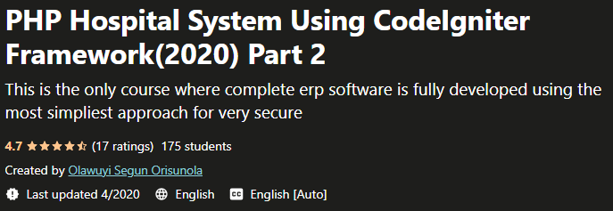 Pictures · Udemy — PHP Hospital System Using CodeIgniter Framework(2020) Part 2 2020-4