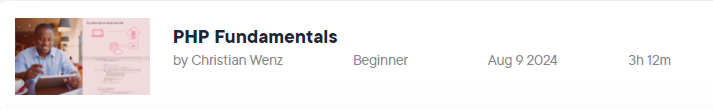 Pictures · Pluralsight — PHP Fundamentals 2024-8