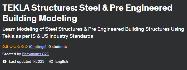 Pictures · Udemy — TEKLA Structures: Steel & Pre Engineered Building Modeling 2023-1