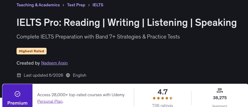 चित्र · IELTS प्रो: पढ़ना और लिखना और सुनना और बोलना 2026-6