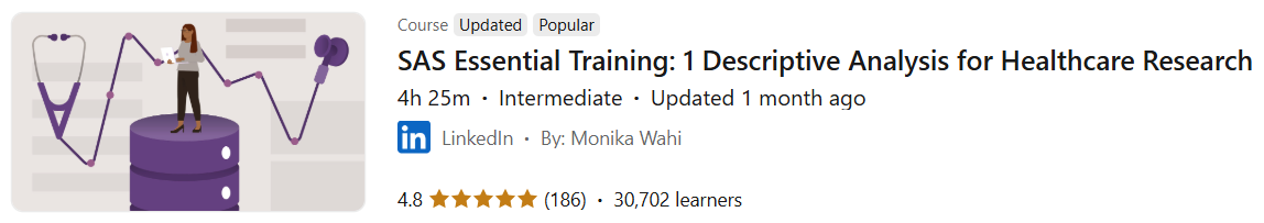 Pictures · LinkedIn — SAS Essential Training: 1 Descriptive Analysis for Healthcare Research 2024-11