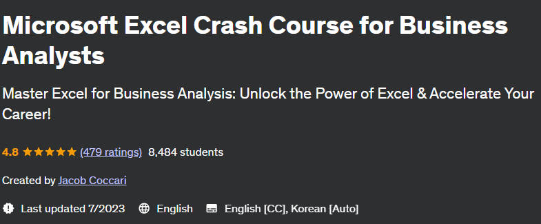 Pictures · Microsoft Excel Crash Course for Business Analysts 2023-7