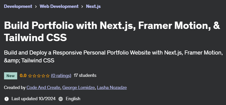 Pictures · Udemy — Build Portfolio with Next.js, Framer Motion, & Tailwind CSS 2024-9