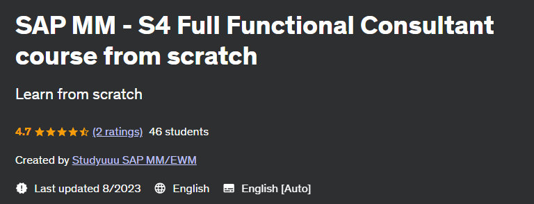 Pictures · Udemy — SAP MM – S4 Full Functional Consultant course from scratch 2023-8