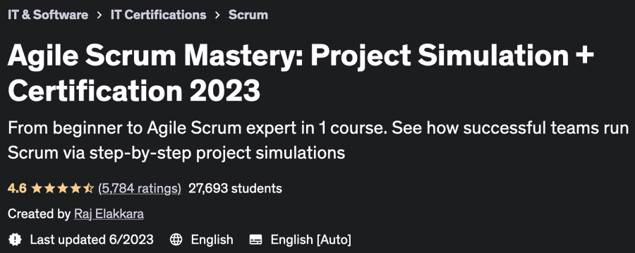 Pictures · Udemy — Agile Scrum Mastery: Project Simulation + Certification 2023 2021-12