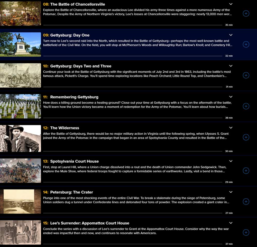 コースのトピック · The Great Courses Plus - The Great Tours: Civil War Battlefields(グレート・ツアー:民間戦争の戦場) 2022-11