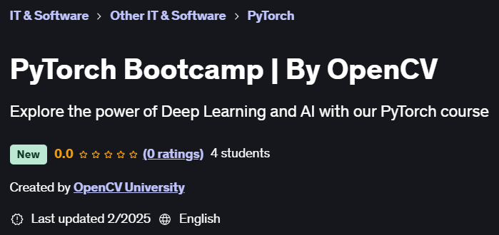 الصور · PyTorch بوتكامب بواسطة OpenCV 2025-1
