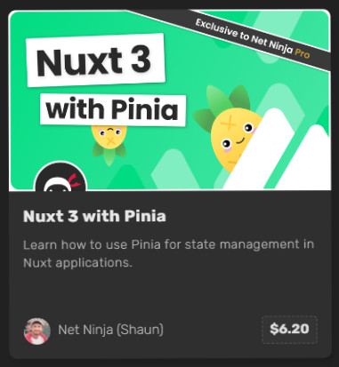 Pictures · Net Ninja — Nuxt 3 With Pinia 2024-8