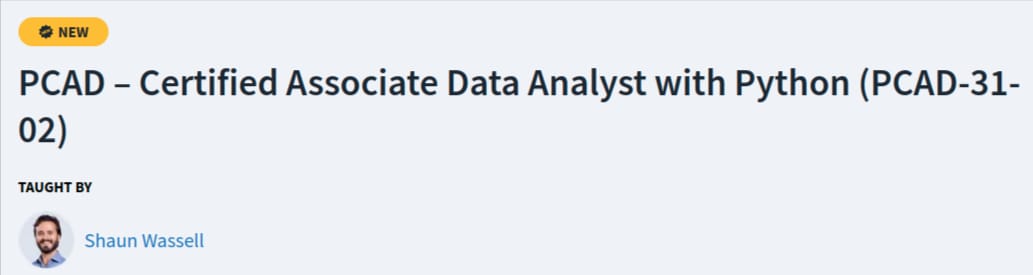 Bilder · CBTNuggets – PCAD – zertifizierter Associate Data Analyst mit Python Der PCAD-31-02) 2026-6