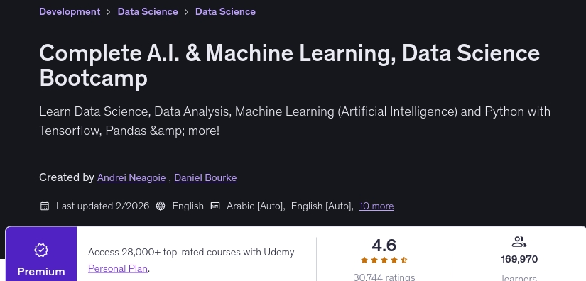 Bilder · Komplete A.I. & Machine Learning, Data Science Bootcamp 2026-2