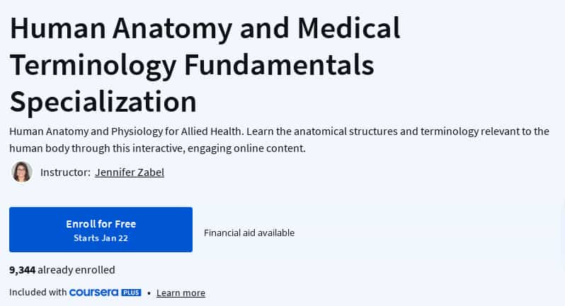 Pictures · Coursera — Human Anatomy and Medical Terminology Fundamentals Specialization 2025-1