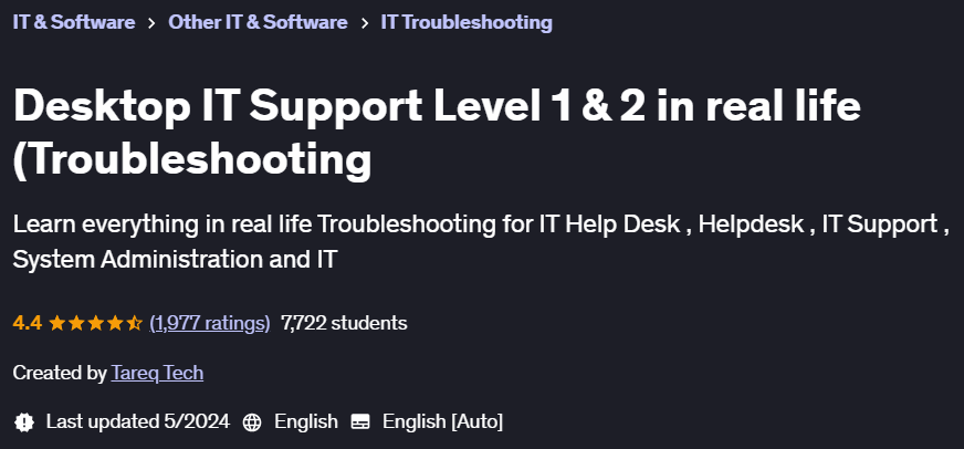 Pictures · Udemy — Desktop IT Support Level 1 & 2 in real life (Troubleshooting 2024-4