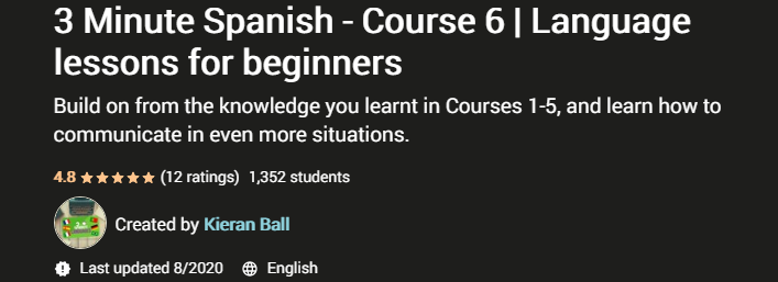 Pictures · Udemy — 3 Minute Spanish – Course 1-7 | Language lessons for beginners 2020-10